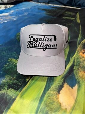 Shankitgolf Gray Golf SnapBack Hat with Black "Legalize Mulligans" Embroidery